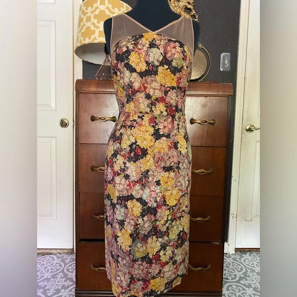 strapless open back dress Sophia Floral Organza Dress main image 0